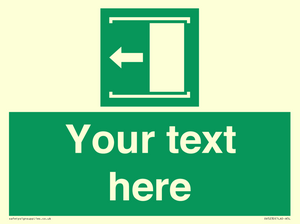 Custom Slide to Open Sign